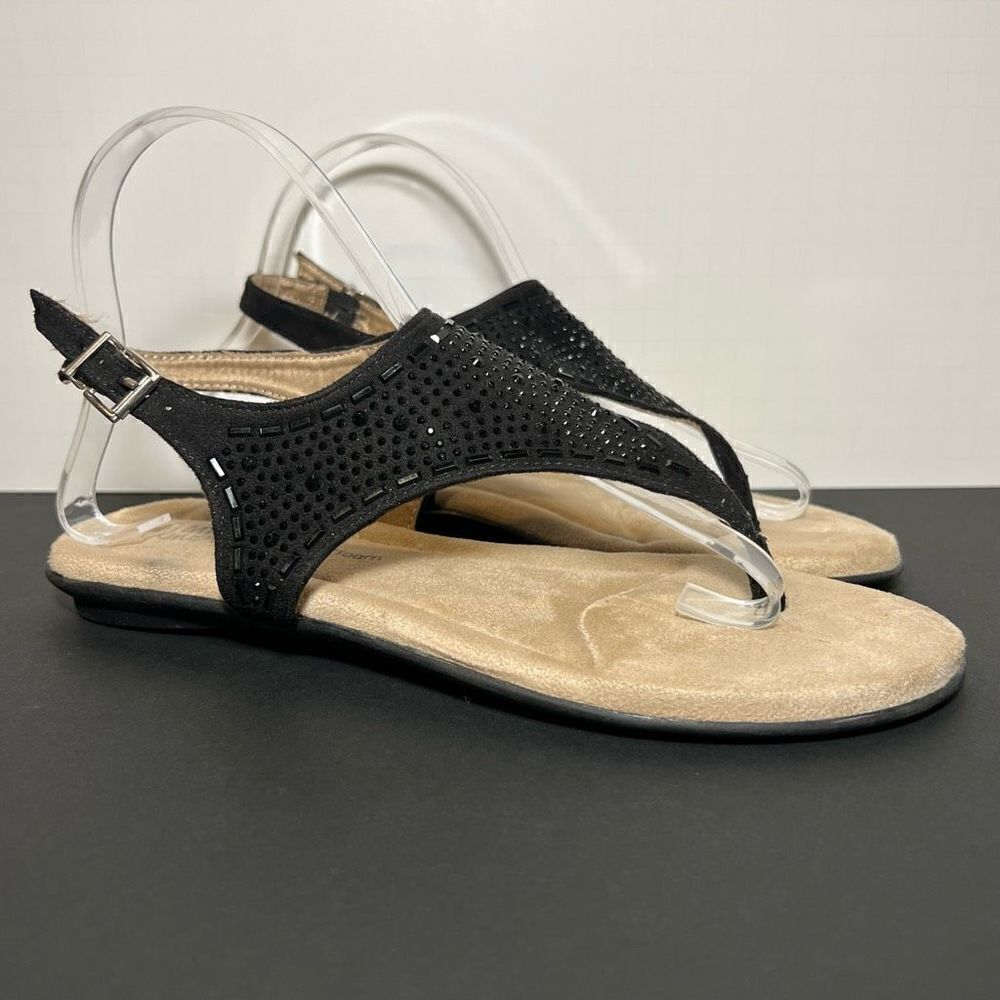 Womens MIA Amore Joycee Black Embellished Sandals / Size 8